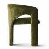 Khloe Modern Chenille Dining Chair with Arms (Set of 2)