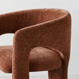 Khloe Modern Chenille Dining Chair with Arms (Set of 4)