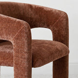 Khloe Modern Chenille Dining Chair with Arms (Set of 6)