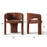 Khloe Modern Chenille Dining Chair with Arms (Set of 6)