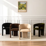 Khloe Modern Chenille Dining Chair with Arms (Set of 2)
