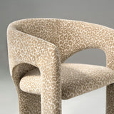 Khloe Modern Leopard Chair with Arms (1-Piece)