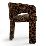 Khloe Modern Leopard Chair with Arms (Set of 2)