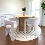 Khloe Modern Chenille Dining Chair with Arms (1-Piece)