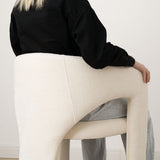 Khloe 24.5" Modern Gold Chenille Counter Stool with Arms (Set of 4)