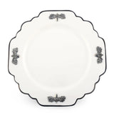 Acorn Oak Leaf Bone China Dinner Plate Platinum Rim