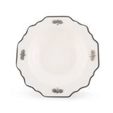 Acorn Oak Leaf Bone China Soup Plate Platinum Rim