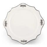 Acorn Oak Leaf Bone China Charger Platinum Rim