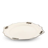 Acorn Oak Leaf Bone China Charger Platinum Rim
