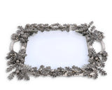 Acorn Oak & Leaf Square Glass Tray