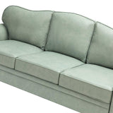 Flavio 81″ Genuine Leather Sofa – Vintage Glam Mid-Century Design