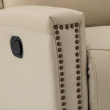 Aniceta 30.31" Wide Genuine Leather Swivel Rocker Glider Recliner