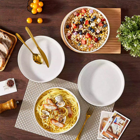 Leah Stoneware Pasta Bowls Set of 4