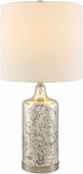 Lentner Ribbed White Ceramic Table Lamp