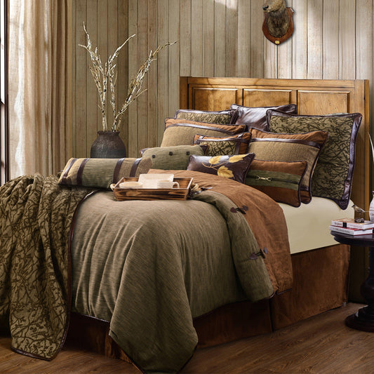 Highland Lodge Branches Motif Reversible Euro Sham
