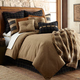 Faux Wolf Fur Throw Pillow