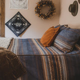 Western Suede Antique Silver Concho & Studded Pillow