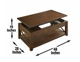 Lenka 3-Piece Lift-Top Cocktail Set (Lift-Top Cocktail & 2 End Tables)