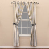 St. Clair White & Navy Striped Curtain (PAIR)