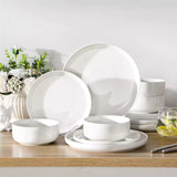 Luna Marble Grey 24 Piece Dinnerware Set for 8