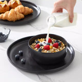 Luna Matte Black 12 Piece Dinnerware Set