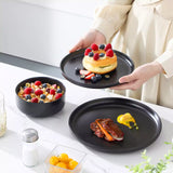 Luna Matte Black 12 Piece Dinnerware Set
