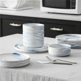 Luna Marble Pink 12 Piece Dinnerware Set