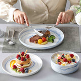 Luna Marble Grey 12 Piece Dinnerware Set