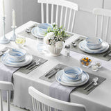 Luna Marble Pink 12 Piece Dinnerware Set