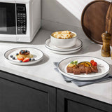 Luna Marble Pink 12 Piece Dinnerware Set