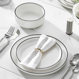 Luna Marble Pink 12 Piece Dinnerware Set