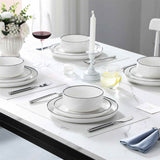 Luna Marble Pink 12 Piece Dinnerware Set