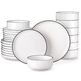 Luna Marble Blue 24 Piece Dinnerware Set for 8