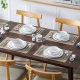Luna Marble Blue 24 Piece Dinnerware Set for 8