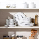 Luna Marble Pink 24 Piece Dinnerware Set for 8