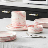 Luna Marble Grey 12 Piece Dinnerware Set