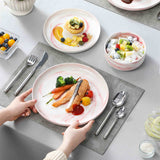 Luna Marble Grey 12 Piece Dinnerware Set