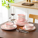 Luna Marble Grey 24 Piece Dinnerware Set for 8