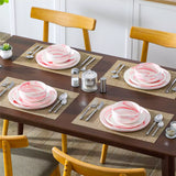 Luna Marble Pink 24 Piece Dinnerware Set for 8