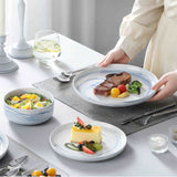 Luna Marble Grey 18 Piece Dinnerware Set