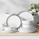 Luna Marble Grey 18 Piece Dinnerware Set