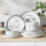Luna Marble Pink 18 Piece Dinnerware Set