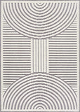 Deron Gray Rainbow Washable Rug