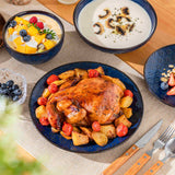 Lydia 16 Piece Starry Blue Dinnerware Set