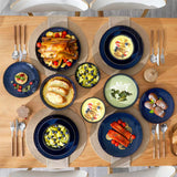 Lydia 16 Piece Starry Blue Dinnerware Set