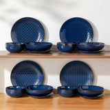 Lydia 16 Piece Starry Blue Dinnerware Set