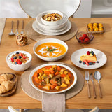 Lydia 16 Piece Antique White Dinnerware Set