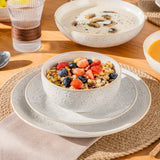 Lydia 16 Piece Antique White Dinnerware Set