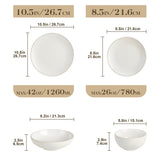 Lydia 16 Piece Antique White Dinnerware Set