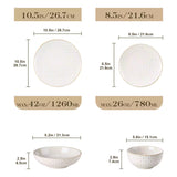 Lydia 16 Piece Antique White Dinnerware Set